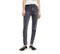 Desigual Denim_New Jersey Pantaloni Casual, Nero, 42 Donna