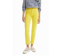 Desigual Denim_octubre 8022 Pantaloni Casual, Giallo, 42 Donna