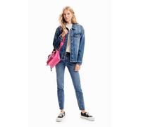 Desigual Denim_viena Pantaloni Casual, Blu, 46 Donna