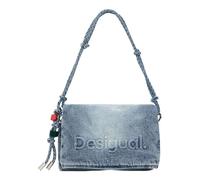Desigual borsa a tracolla Half Logo Venecia 4.0 Crossbody Bag Denim Raw grigio cadetto