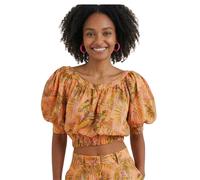 Desigual donna Safari crop top arancione S