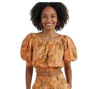 Desigual donna Safari crop top arancione S