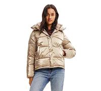 Desigual estocolmo Woman Woven Padded Short Overcoat, Giallo, S Donna