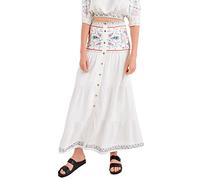 Gonna lunga Desigual donna boho bianca a gradini XS