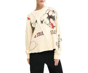 Desigual Felpa della Collezione Donna, Grigio, XS