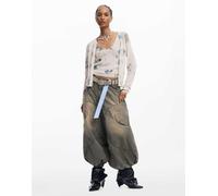 Desigual - Fluid - Pantaloni cargo fluidi verdi-Verde 42