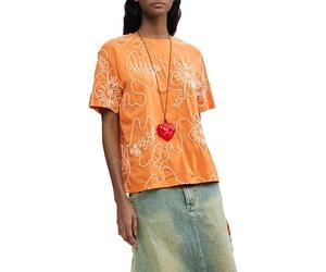 Desigual Genova T-Shirt, Arancione, L Donna