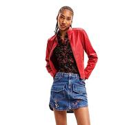 Desigual Giacca da Donna Toronto in PU, Colore: Rosso, XL