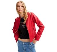 Desigual Jacket_Toronto Cappotto in PU da Donna, Colore: Rosso, XS