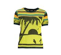 Desigual Giallo Viscosa Women's Sweater - XL