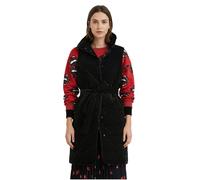 Desigual Gilet Donna Smanicato Nero Lungo S