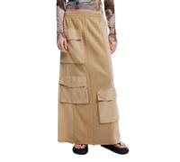 Desigual Gonna Lunga da Donna, Marrone, M