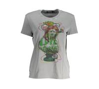Desigual Gray Cotton Women T-Shirt - M