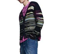Desigual JERS_Cardigan Spaced Dy Sweatshirt, Rosso, L Uomo