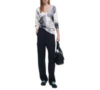 Desigual Maglia Pullover Grigio / Antracite / Bianco Donna S