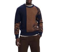 Desigual JERS_Half Paisley Felpa, Blu, L Uomo