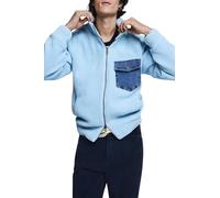 Desigual JERS_Light Sky Sweatshirt, Blu, L Uomo