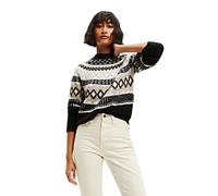 Desigual JERS_tignes 2000 Black Maglione, Nero, XL Donna