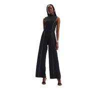 Desigual Jumpsuit_stit Pantaloni Casual, Nero, XL Donna