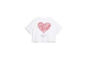 Desigual Kids Maglietta a Maniche Corte con Cuore.