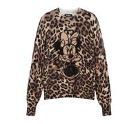 Desigual, ,Knitwear ,Donna ,Marrone ,S Minnie Mouse Animal Print Sweater