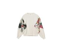 Desigual Maglia da Donna A Maniche Lunghe Felpa, Bianco, M
