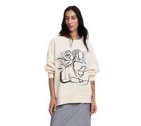 Desigual Maglia da Donna a Maniche Lunghe Felpa, Bianco, M