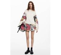 Desigual Maglia da Donna A Maniche Lunghe, Felpa Donna, Bianco, M