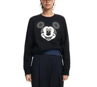 Desigual Maglia da Donna a Maniche Lunghe Felpa, Nero, Small