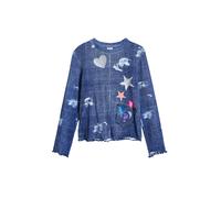 Desigual Maglietta blu denim / pesca / rosa / argento Bambini Desigual 98-104