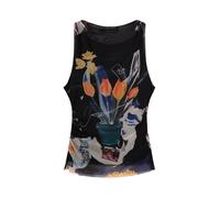 Desigual Maglietta blu / grigio / arancione / nero Donna Desigual S
