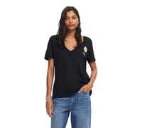 Desigual Maglietta da Donna a Maniche Corte, Nero, L