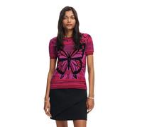 Desigual Maglietta da Donna a Maniche Corte T-Shirt, Colore: Rosso, S