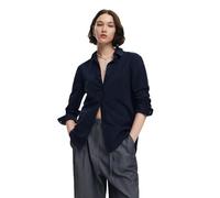 Desigual Maglietta da Donna a Maniche Lunghe Blouse, Blu, XL