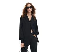 Desigual Maglietta da Donna a Maniche Lunghe Blouse, Nero