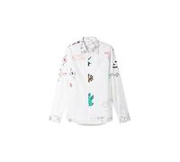 Desigual Maglietta da Uomo Cam_Santi, Bianco, M