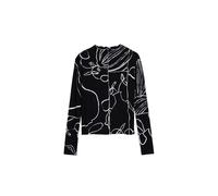 Desigual Maglietta 'Vase' nero / bianco Donna Desigual L