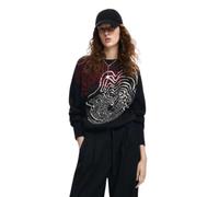 Desigual Maglione da Donna a Maglia Spessa Felpa, Nero, XS