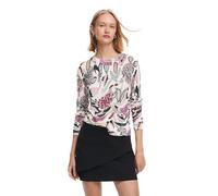 Desigual Maglione da Donna Flat Knit Thin Gauge Felpa, Bianco, M