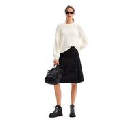 Desigual Maglione da Donna Flat Knit Thin Gauge Felpa, Bianco, M