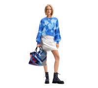 Desigual Maglione da Donna Flat Knit Thin Gauge Felpa, Blu, XL