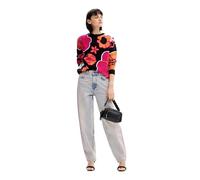 Desigual Maglione da Donna Flat Knit Thin Gauge Felpa, Nero, S
