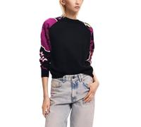 Desigual Maglione da Donna Flat Knit Thin Gauge Felpa, Nero, XXL
