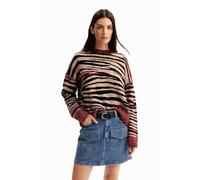 Desigual Maglione da Donna, Marrone, XS