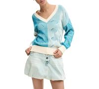 Desigual Maglione della Collezione Donna, Azzurro, S