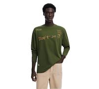Desigual Man Knit-Maglietta a Maniche Lunghe T-Shirt, Verde, XL Uomo
