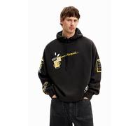 Desigual Man Knit Sweat-Felpa a Maniche Lunghe Maglia di Tuta, Nero, M Uomo