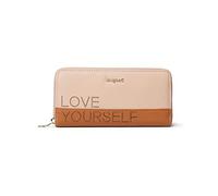 Desigual Mone_rhapsody - Portafoglio da donna, con cerniera, colore: Marrone/Beige, 2 x 9,5 x 19 cm, marrone/beige, 2x9.5x19 cm (B x H x T)