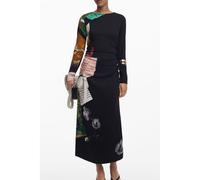 Desigual Nero Viscosa Womens Long Dress - XS