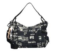 Desigual borsa a tracolla Arica Newspaper Shoulder Bag Black